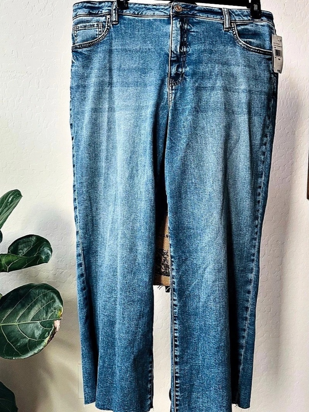 KUT from the Kloth Charlotte Wide Leg High Rise Wide Leg Jeans in Blue Size 18W